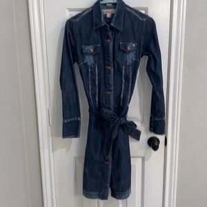 Ben Sherman Denim Shirt Dress Belted Size Small like new. Knee length.